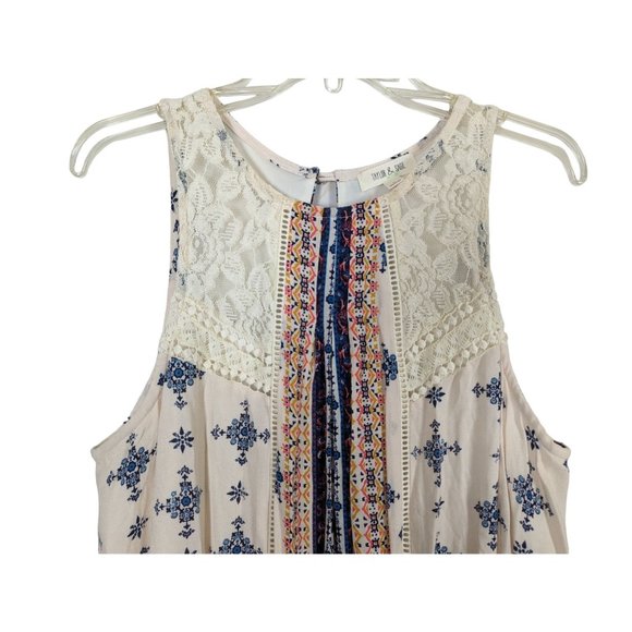 TAYLOR & SAGE sleeveless Bohemian lace comfortable summer dress size L - Picture 3 of 10
